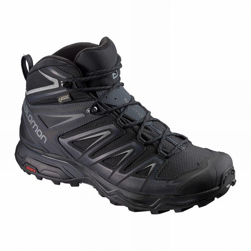 Salomon Israel X ULTRA 3 WIDE MID GORE-TEX - Mens Hiking Boots - Black (LCGF-20597)